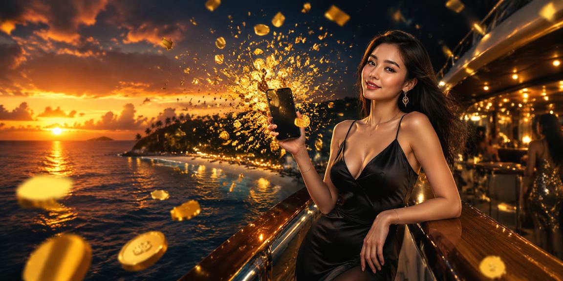 Người dùng truy cập casino trực tuyến trên điện thoại tại bãi biển Phú Quốc